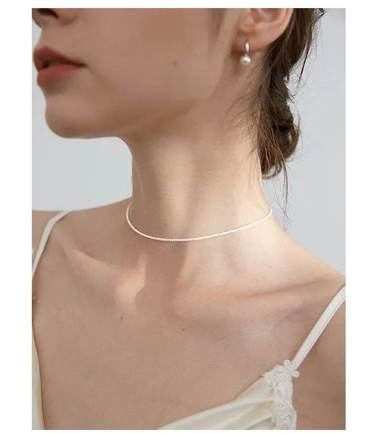 Starry Sterling Silver Clavicle Necklace Women - ZA-Zola