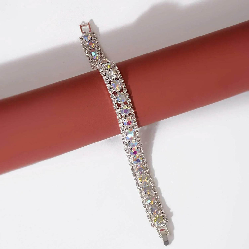 Roman Rhinestone Circle Bracelet | Multi-Color Sparkle - ZA-Zola