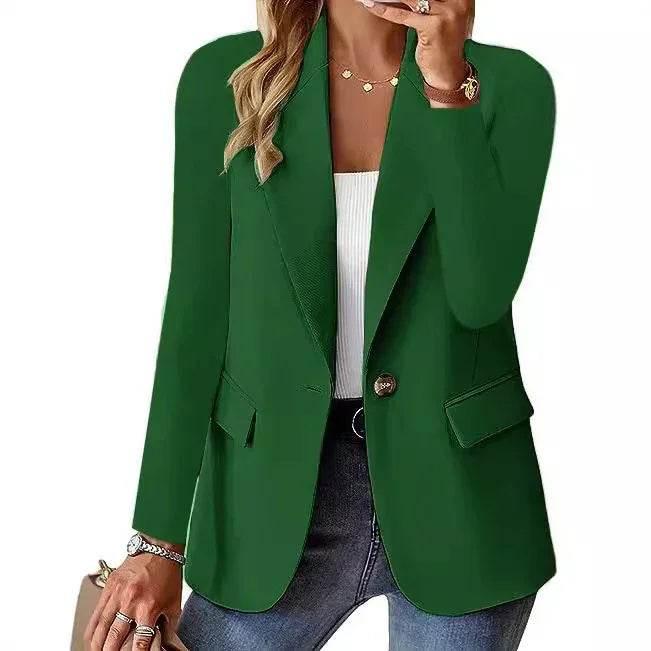 Women’s Casual Blazer – Solid Color Office Jacket - ZA-Zola