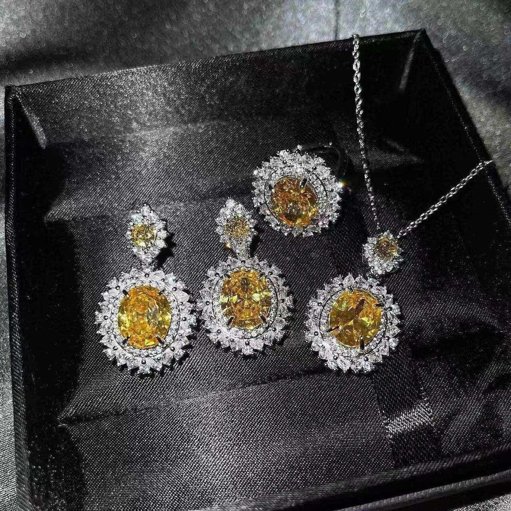 Luxury Three-Piece Inlaid Jewelry Set for Women - ZA-Zola