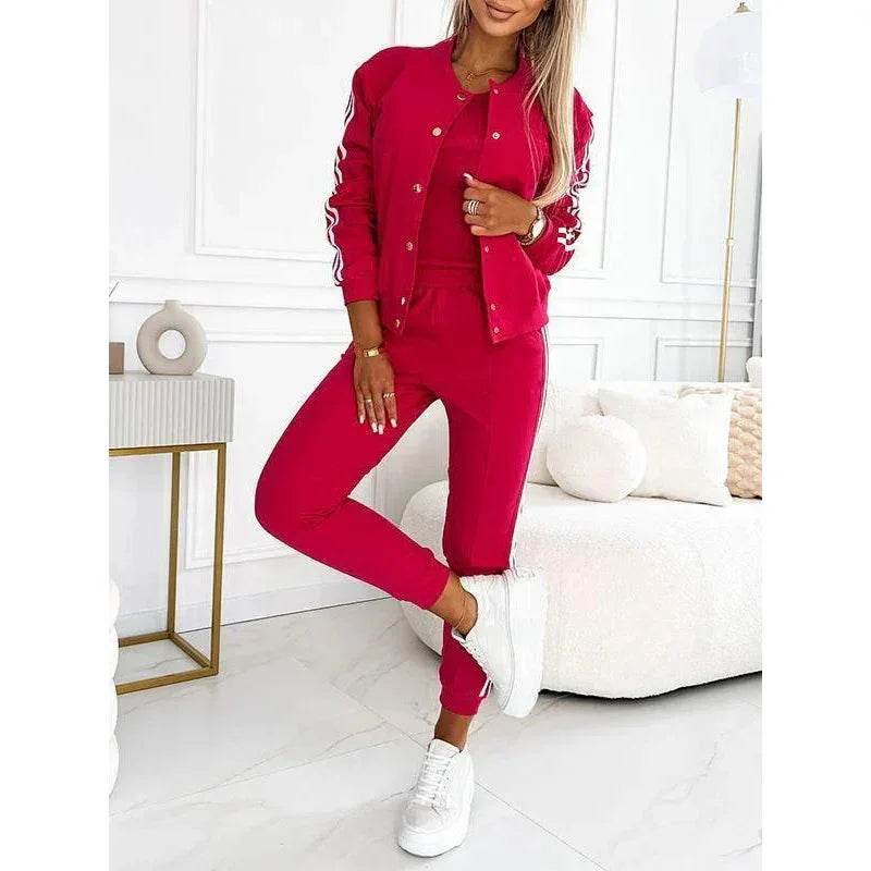 Women's Casual Three-Piece Matching Set - ZA-Zola