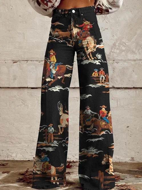 3D Print Bell Bottom Pants – Faux Denim Vibe - ZA-Zola