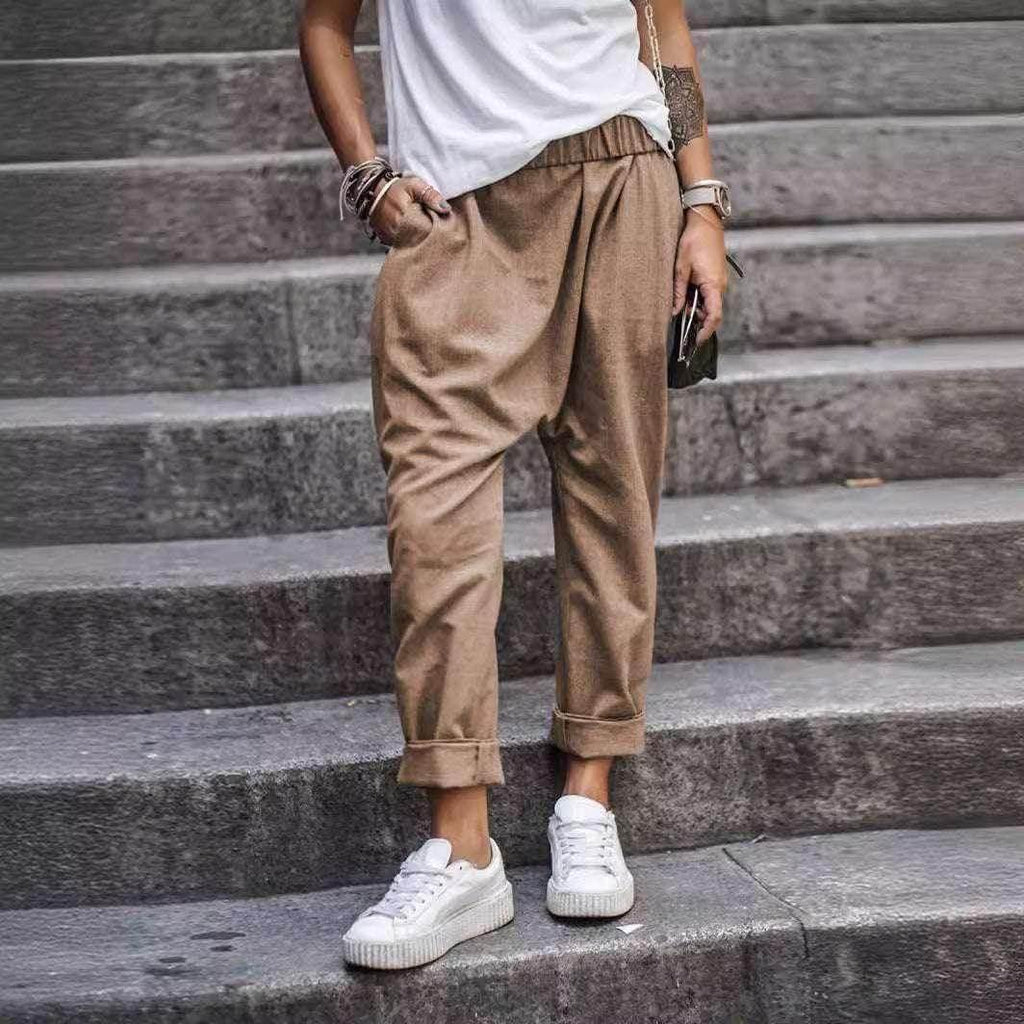 Women’s Streetwear Harem Pants with Pockets - ZA-Zola