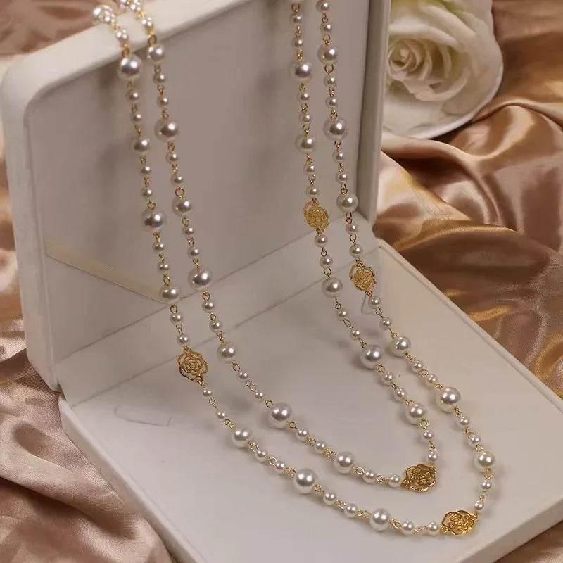 Retro Multi-Layer Pearls Necklace for Women - ZA-Zola