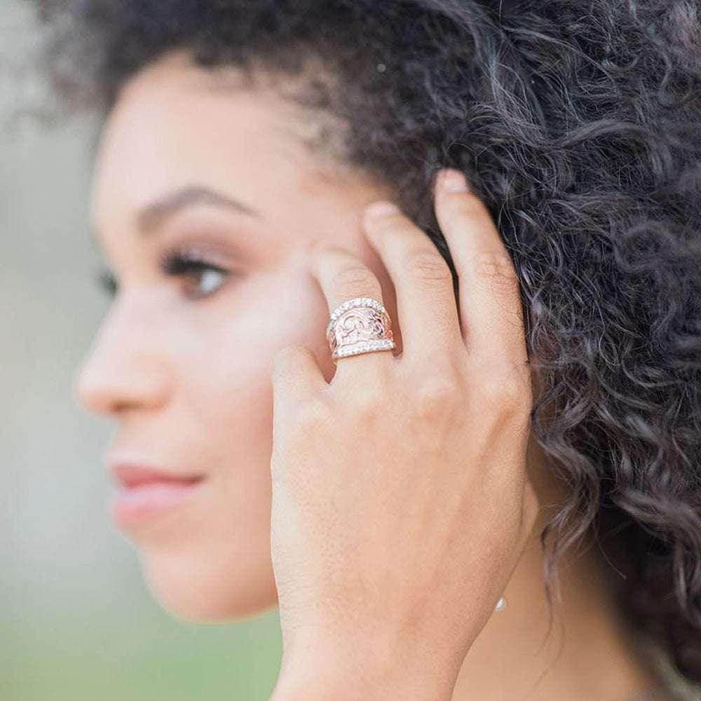 Vintage Court Floating Pattern Ring Unisex - ZA-Zola