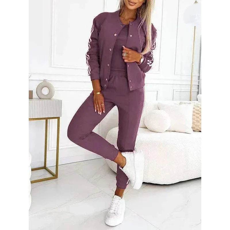 Women's Casual Three-Piece Matching Set - ZA-Zola