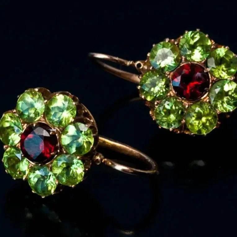 Retro Snake Rhinestone Earrings | Gold Fashion OL Style - ZA-Zola