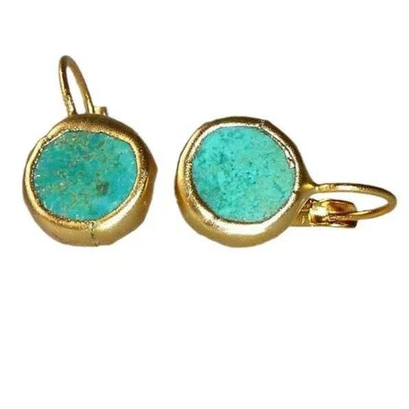 Simple Gold Emerald Earrings – Elegant & Chic Style - ZA-Zola