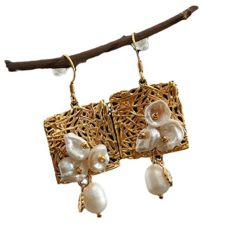 Handmade Natural Water Pearl Drop Earrings - ZA-Zola