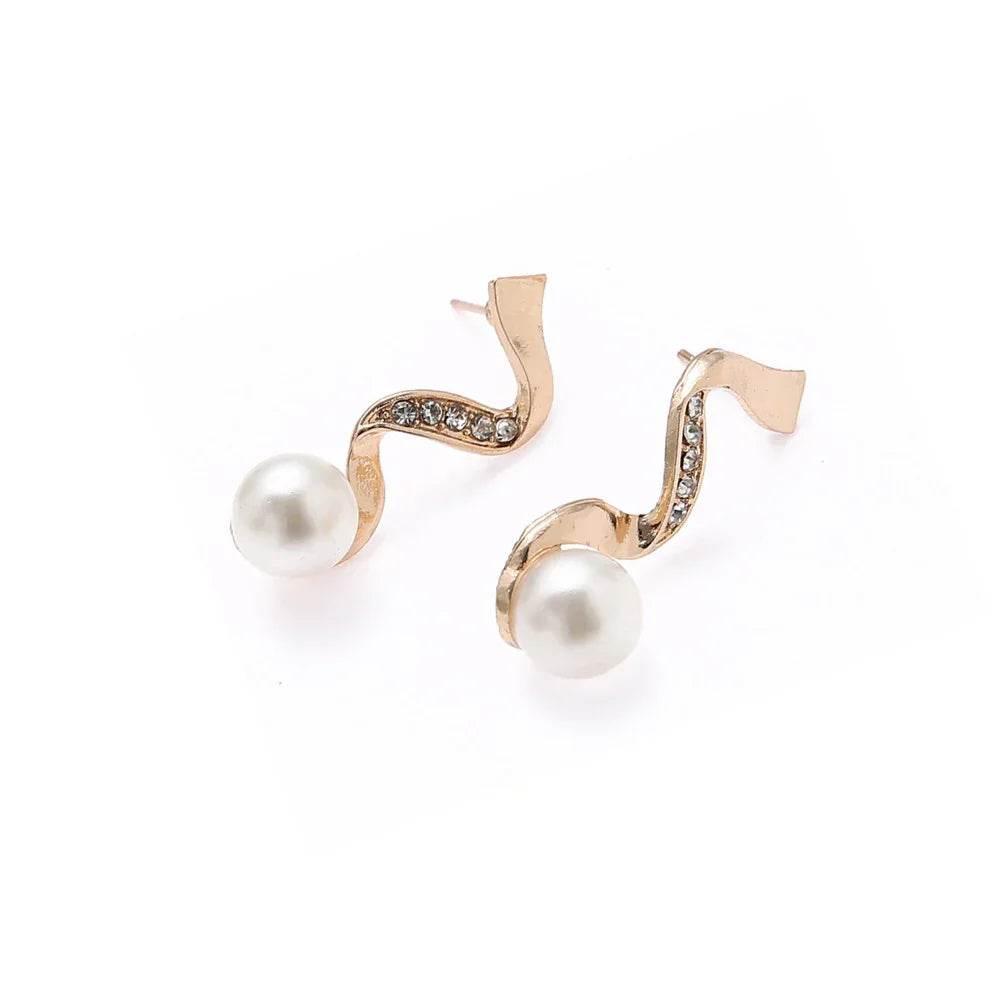 Elegant Pearl Earrings & Necklace Jewelry Set - ZA-Zola