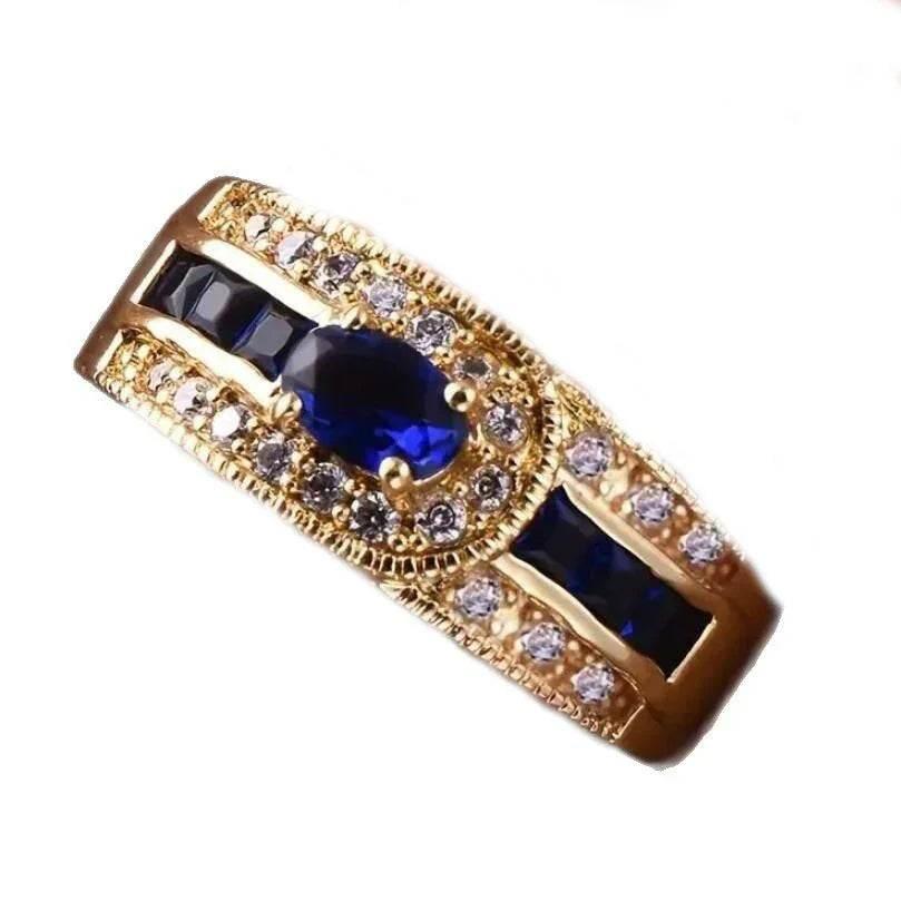 Sapphire Full Diamond Ring – Bold Glamour in Gold - ZA-Zola