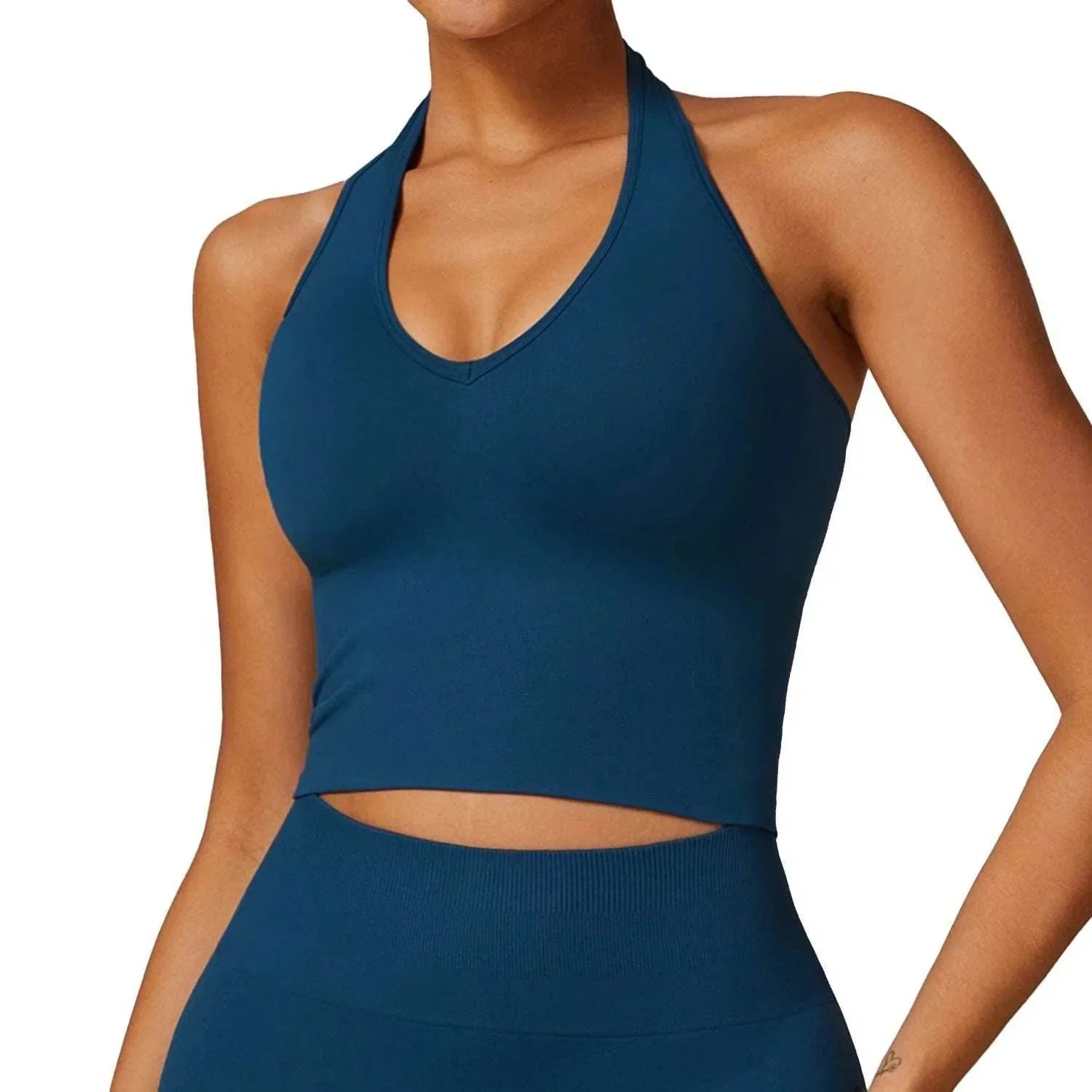 Women’s Seamless Halter Yoga Bra – Stylish & Supportive - ZA-Zola