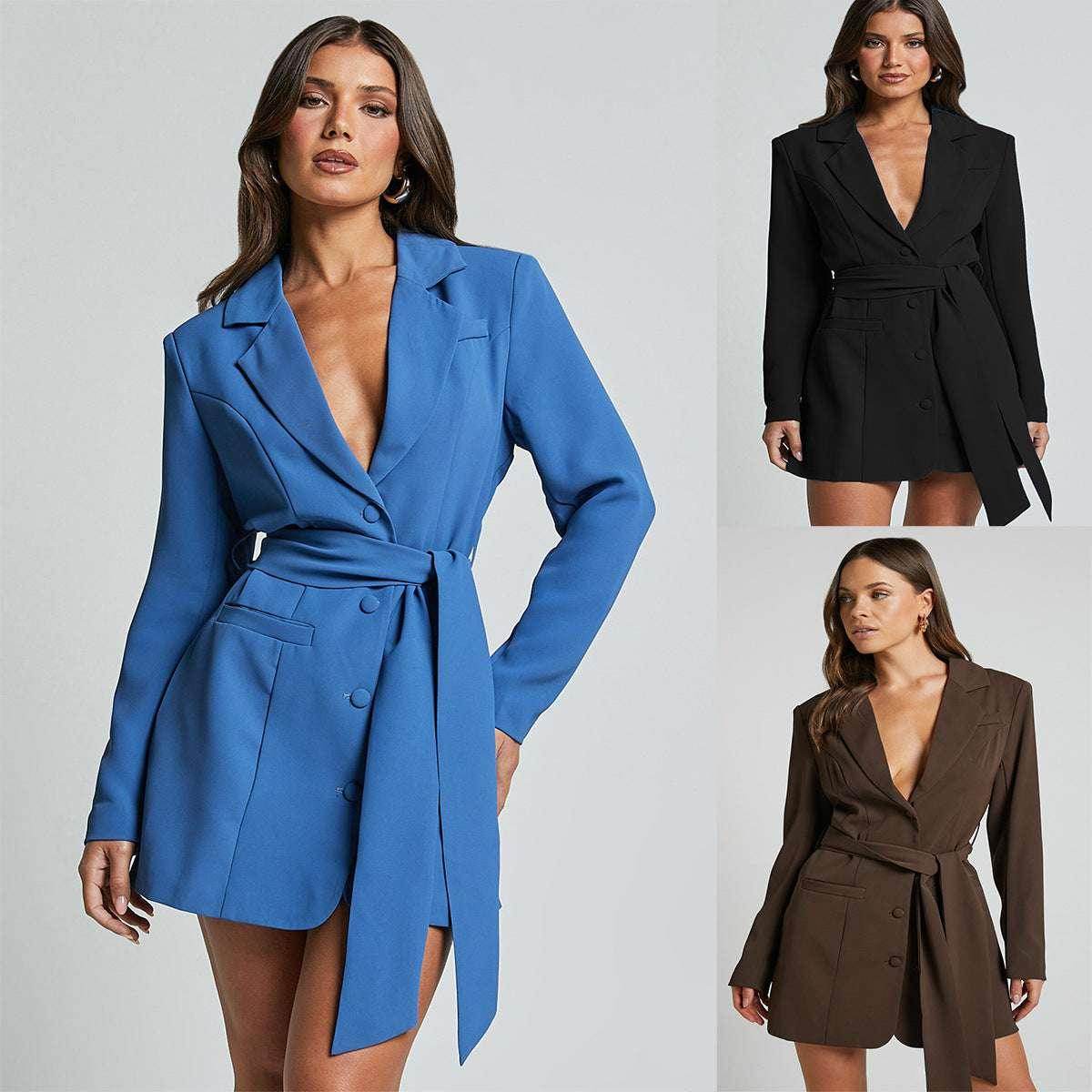 Lace-Up Slim Fit Streetwear Coat for Women - ZA-Zola