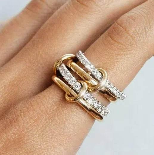 Stainless Steel Zircon Full Diamond Ring - ZA-Zola