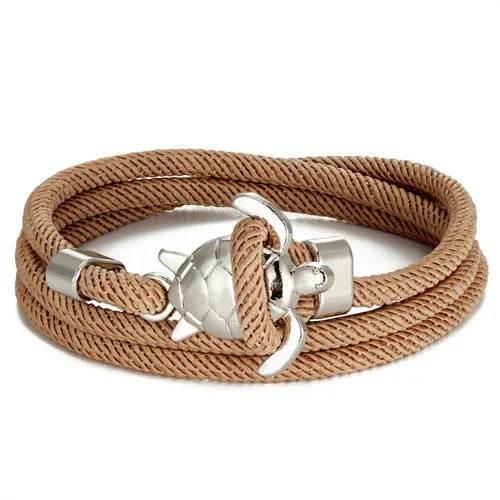 Turtle Rope Bracelet – Marine-Inspired Unisex Style - ZA-Zola