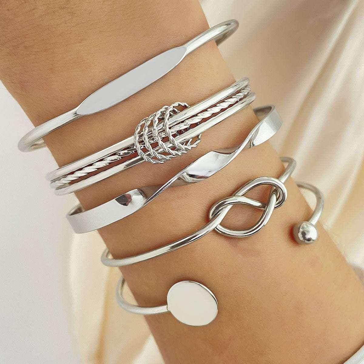 Twisted Hip Hop Style Bracelet Set for Women - ZA-Zola