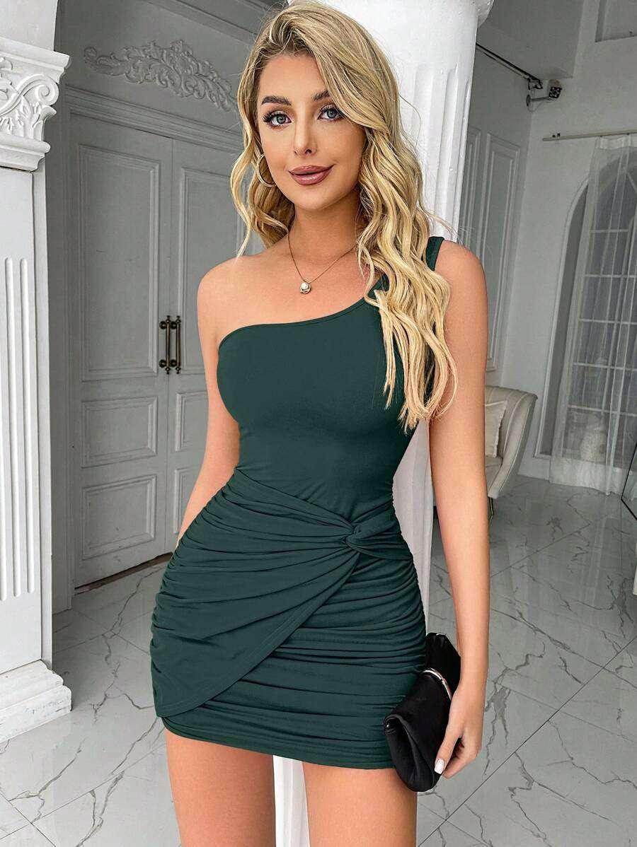 Elegant European-American Cold-Shoulder Dress | ZA-Zola - ZA-Zola