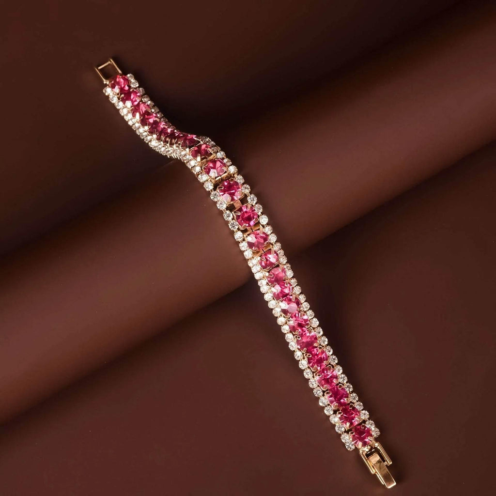 Roman Rhinestone Circle Bracelet | Multi-Color Sparkle - ZA-Zola