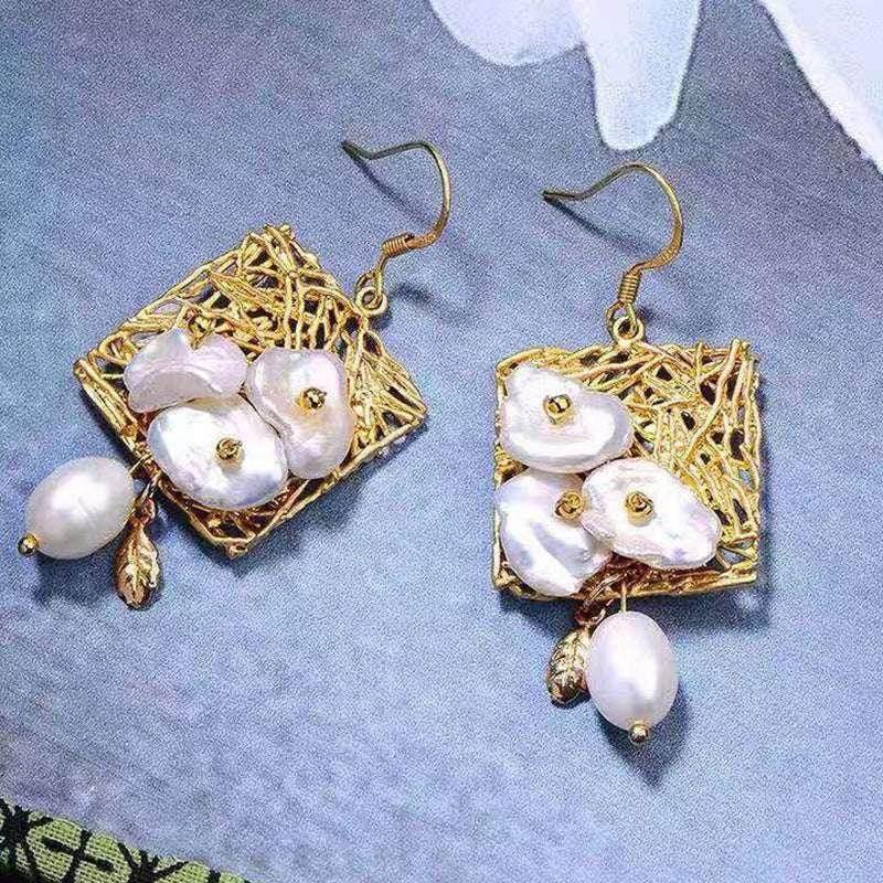 Handmade Natural Water Pearl Drop Earrings - ZA-Zola