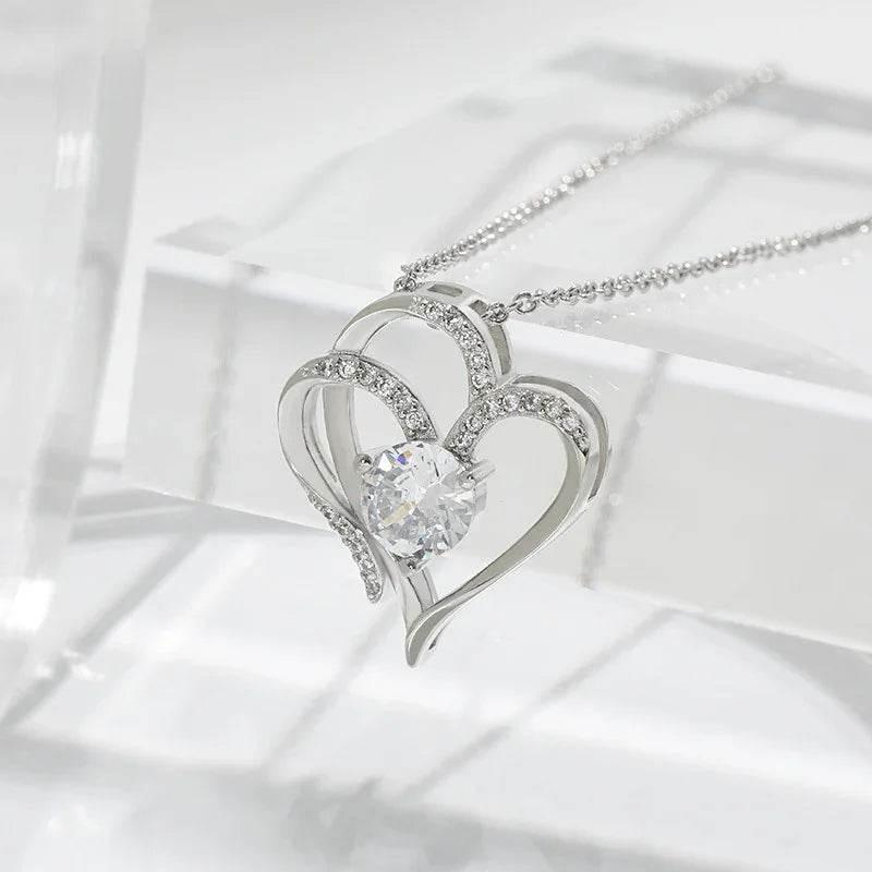 Zircon Double Love Necklace for Women - ZA-Zola