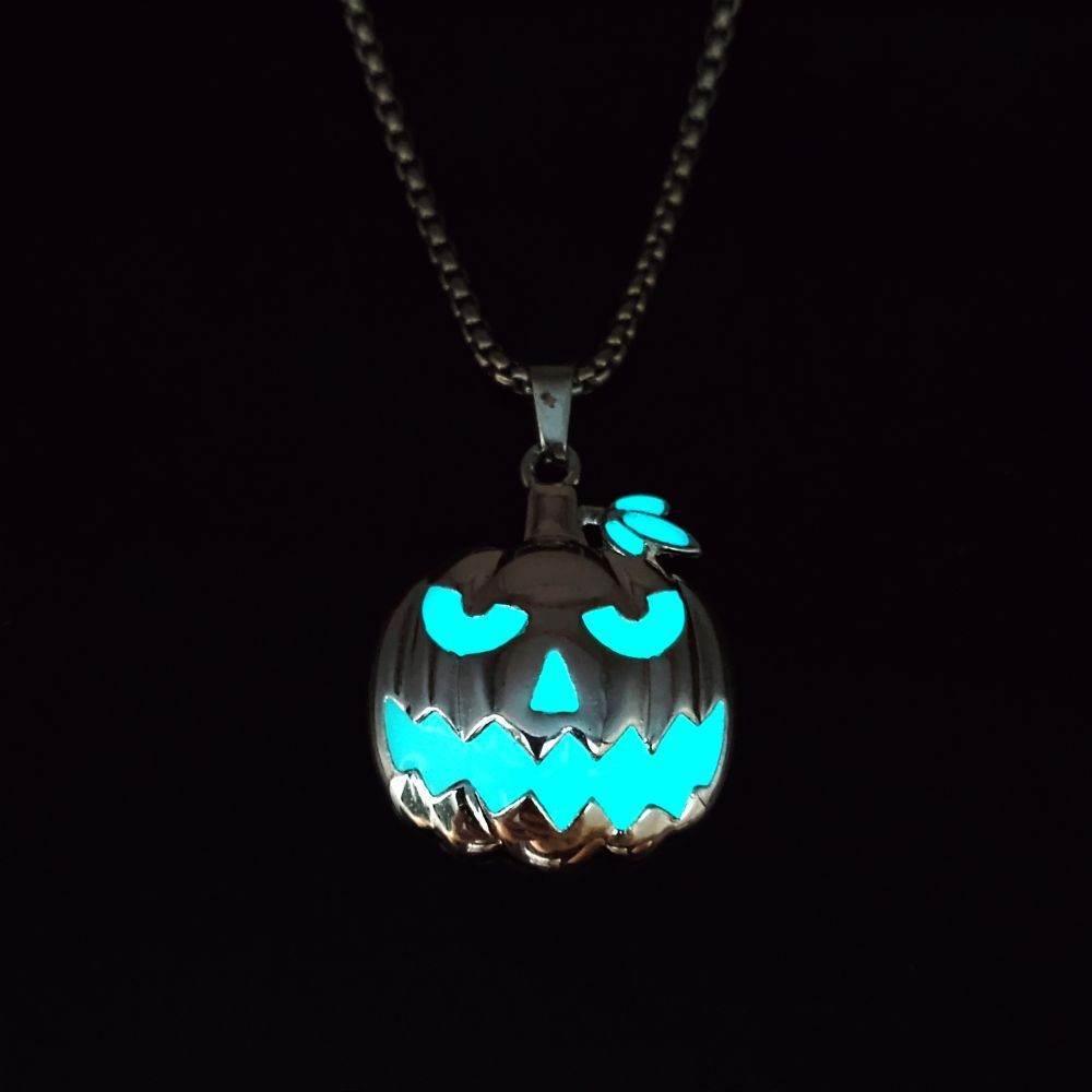 ZA-Zola Luminous Pumpkin Ghost Necklace Halloween - ZA-Zola