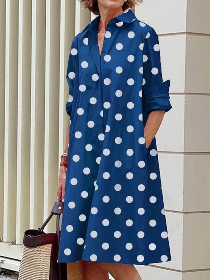 Printed Mid-Length Dress – Casual & Colorful Style - ZA-Zola
