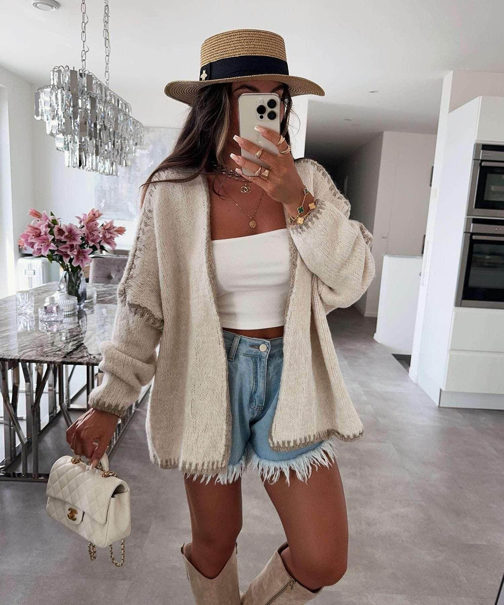 Cozy Chunky Knit Cardigan – Soft & Slouchy Vibes - ZA-Zola