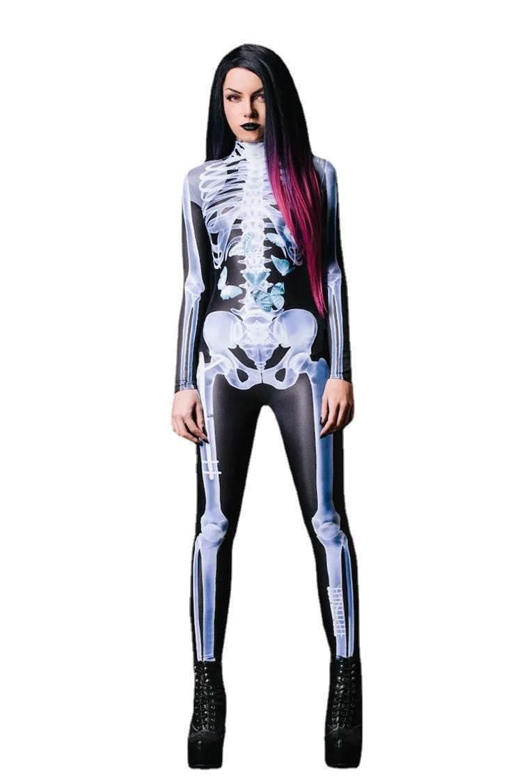 ZA-Zola Skeleton 3D Halloween Jumpsuit - ZA-Zola