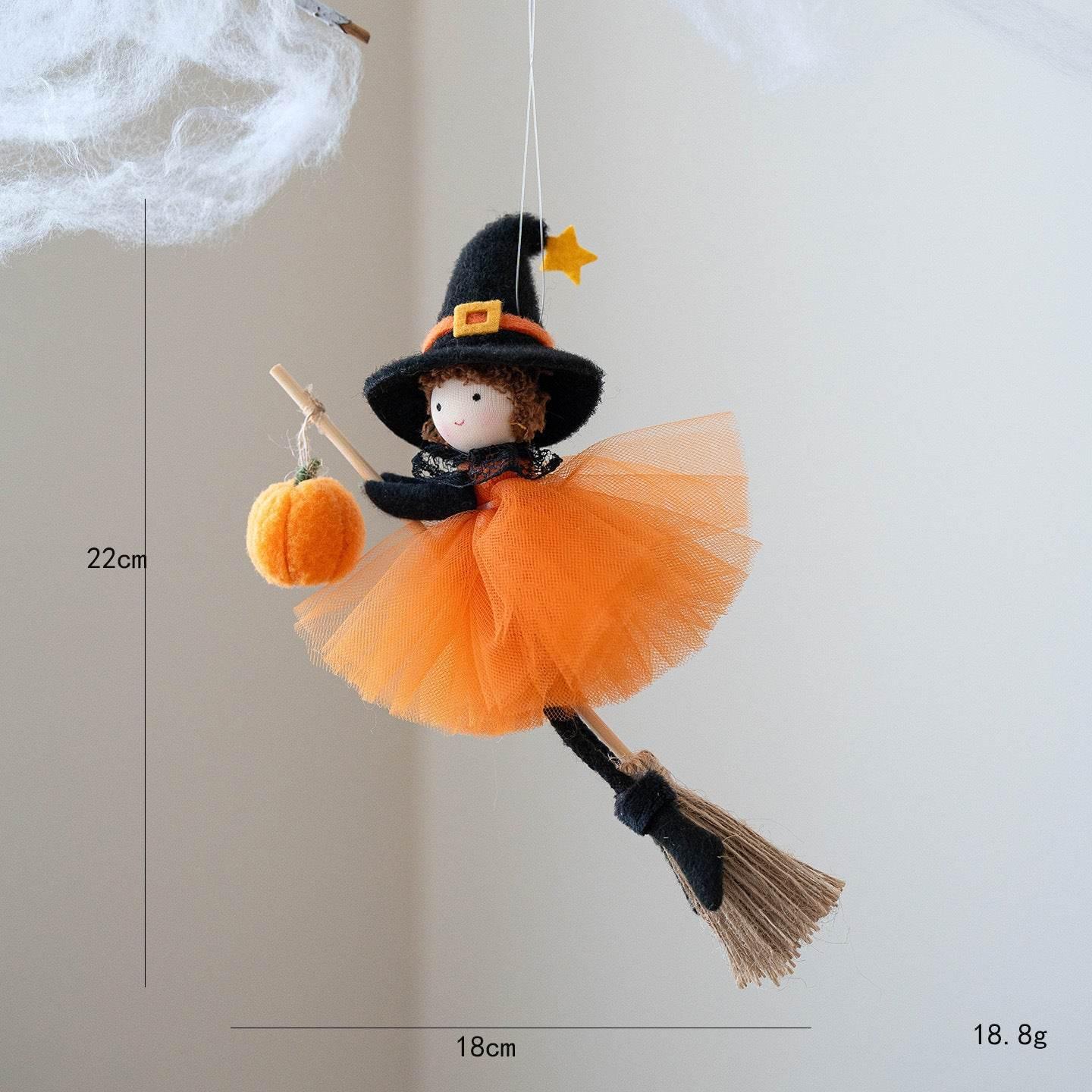 ZA-Zola Halloween Broom Girl Angel Pendant - ZA-Zola