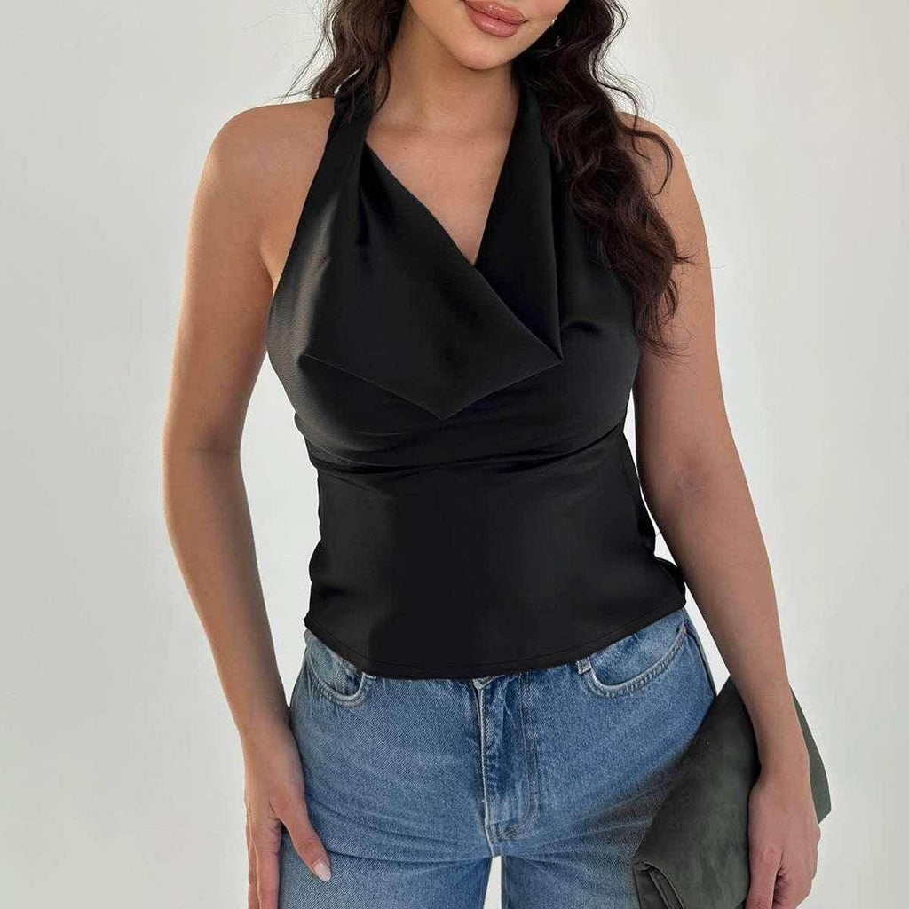 Halter Backless Tied Tube Top – Slim Fit Vest - ZA-Zola