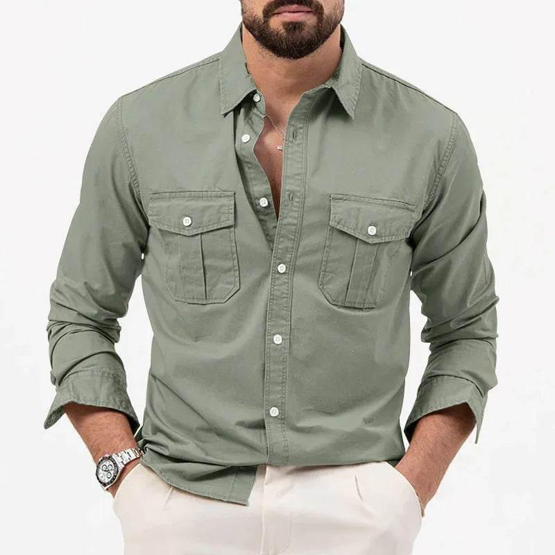 Men's Multi-Pocket Casual Long Sleeve Shirt - ZA-Zola - ZA-Zola