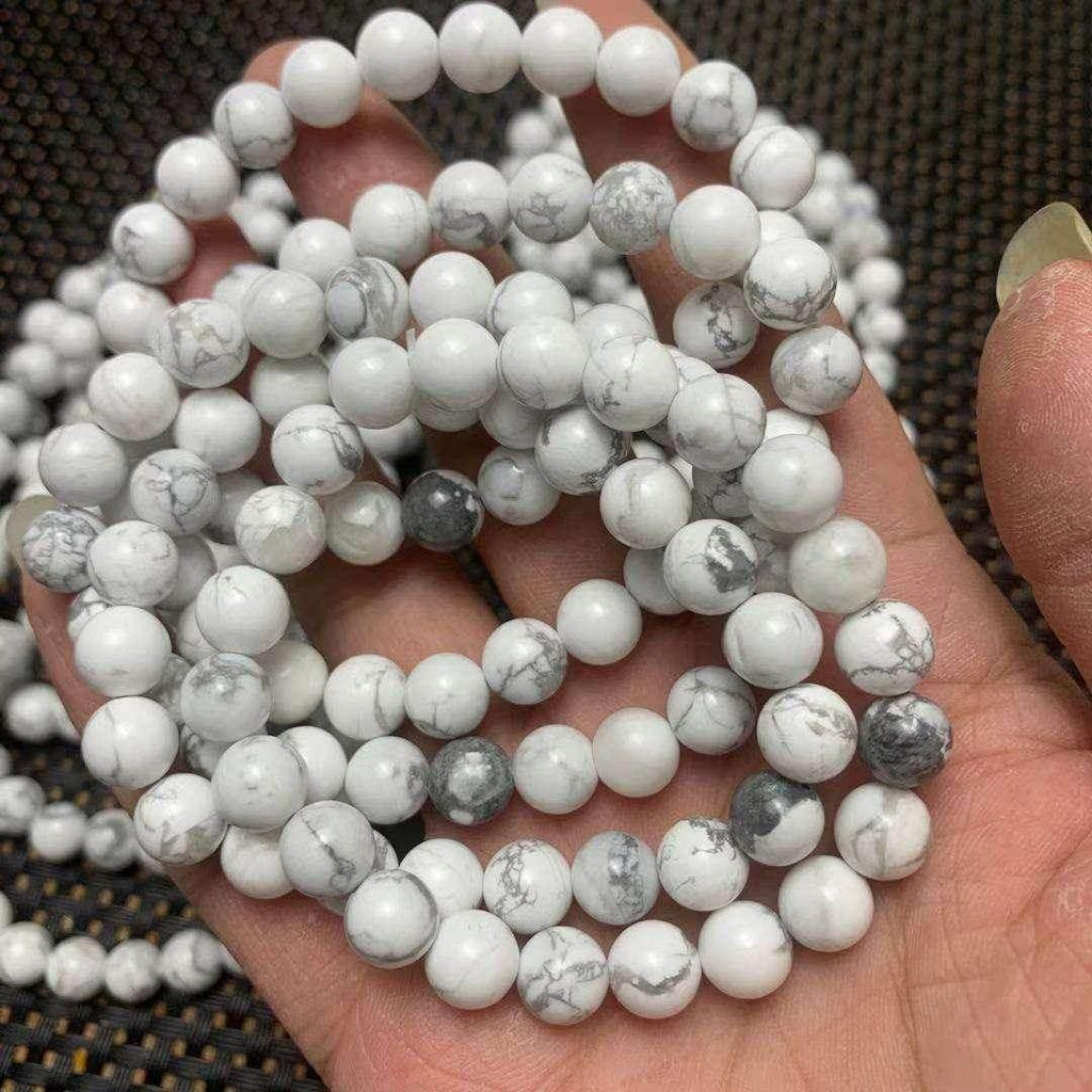 White Turquoise Bracelet for Women 8mm Beads - ZA-Zola