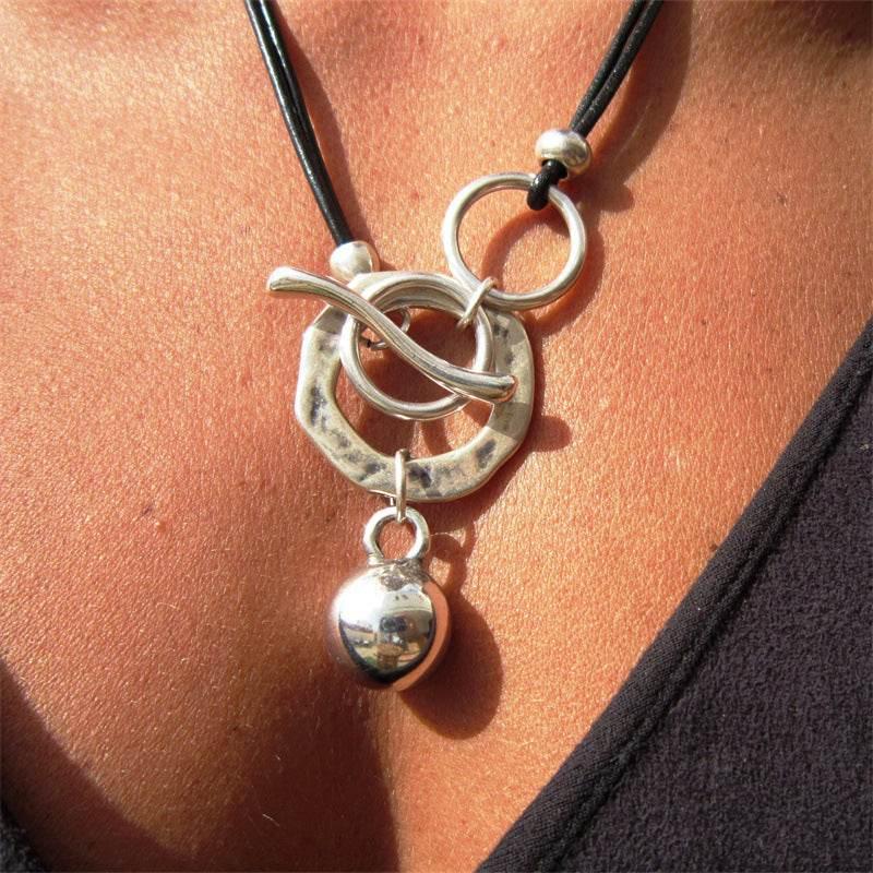 Ring Necklace – Bohemian Leather Design for Women - ZA-Zola