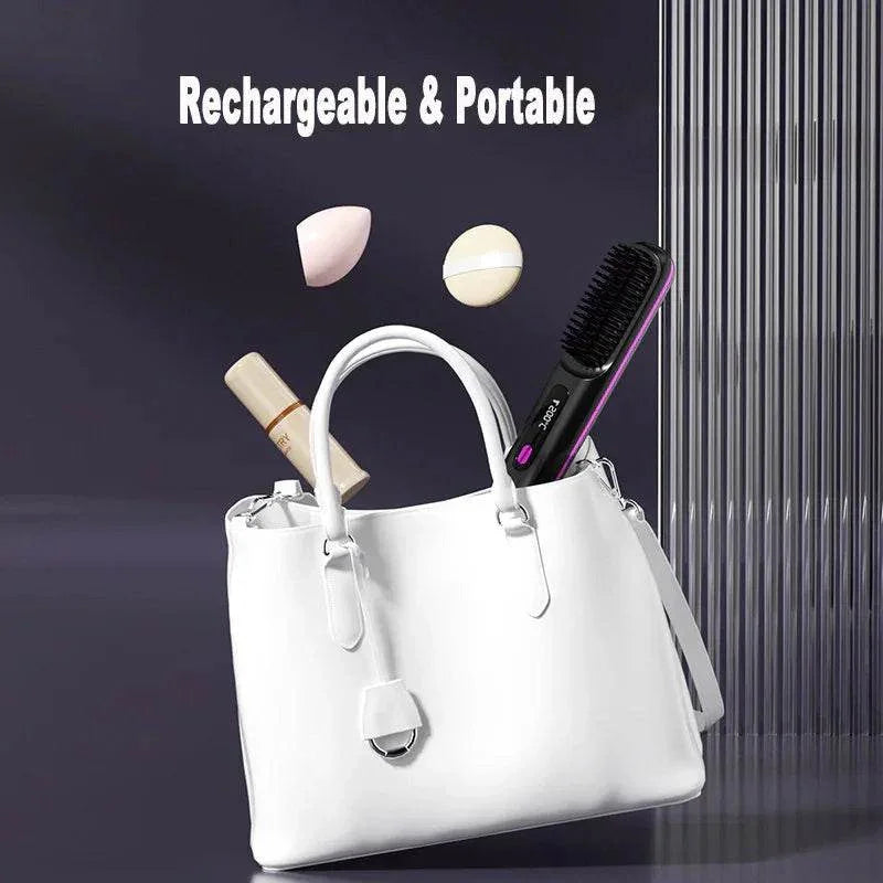Portable Wireless Hair Straightener – Rechargeable & Travel-Friendly - ZA-Zola