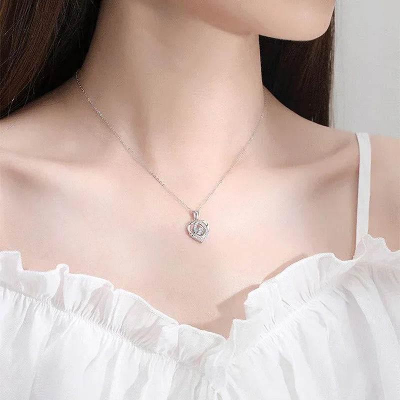 S925 Beating Heart Necklace – Luxury Valentine's Gift - ZA-Zola