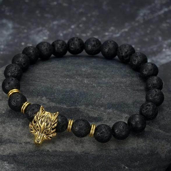 Grey Wolf Lava Stone Bracelet – Asgard Style - ZA-Zola