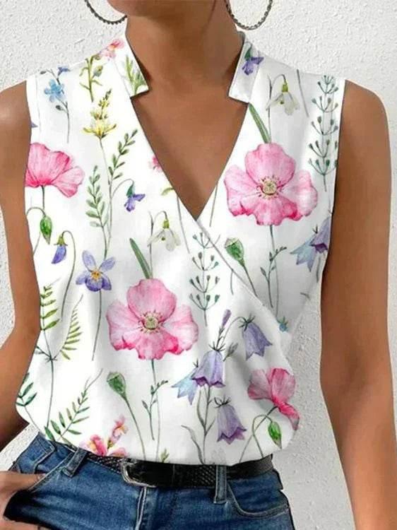 Boho Digital Print Bamboo Linen Pullover Top - ZA-Zola