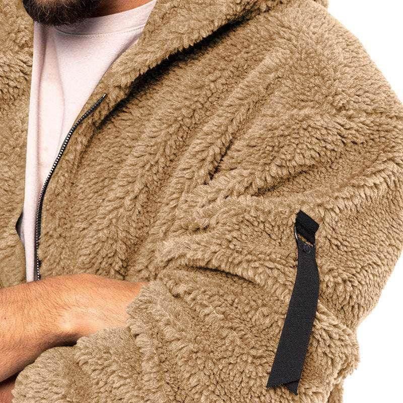 Plush Hooded Jacket – Men's Double-Sided Fleece Warm Coat - ZA-Zola