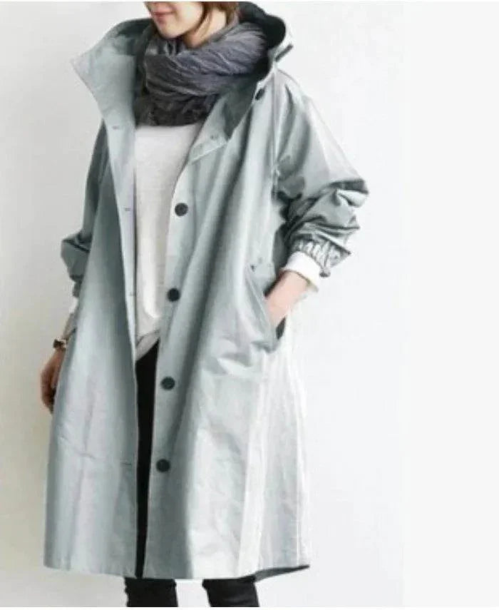 Casual Women's Windbreaker – Mid-Length Long Sleeve Jacket - ZA-Zola