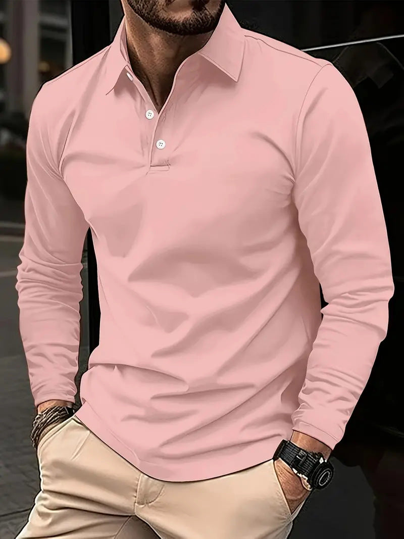 Men’s Long Sleeve Polo Casual Shirt | ZA-Zola