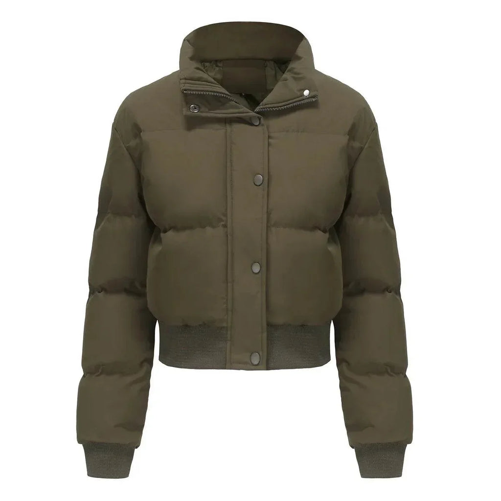 Shop Women’s Short High Collar Warm Coat – Stylish Winter - ZA-Zola