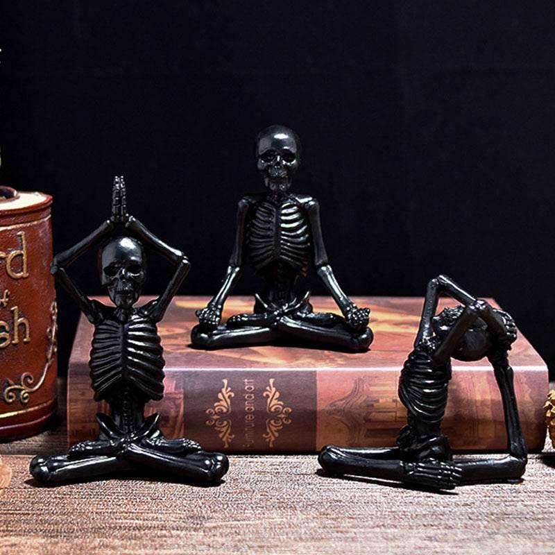 ZA-Zola Halloween Horror Yoga Skull Skeleton Ornaments - ZA-Zola