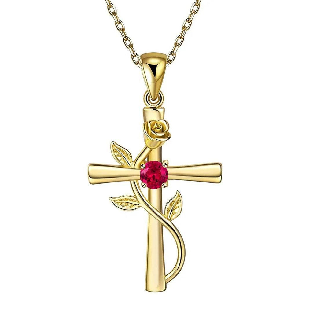 Shop Rose Cross Necklace – Perfect Gift Today! - ZA-Zola