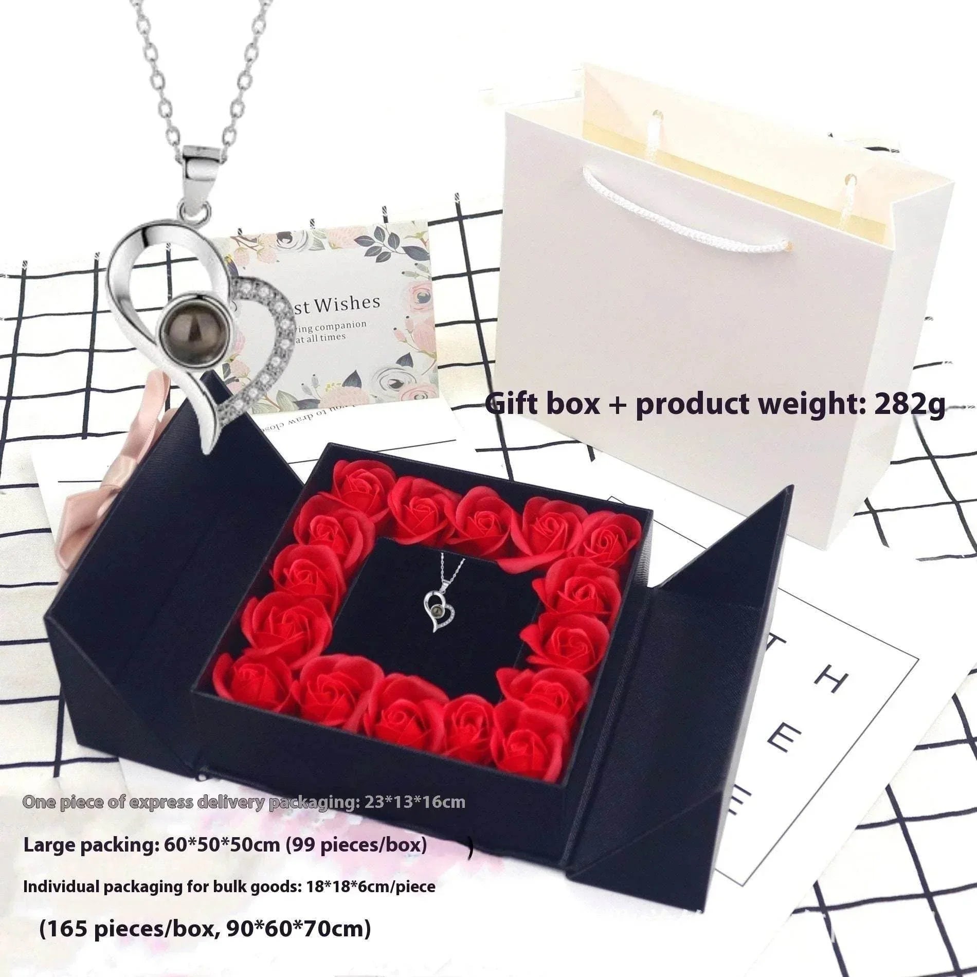 “I Love You” Projection Necklace – Rose Gold Gift - ZA-Zola