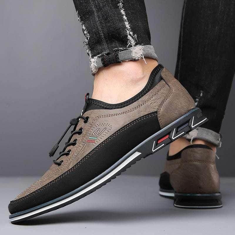 Men’s Waterproof Leather Shoes – Grip & Comfort - ZA-Zola