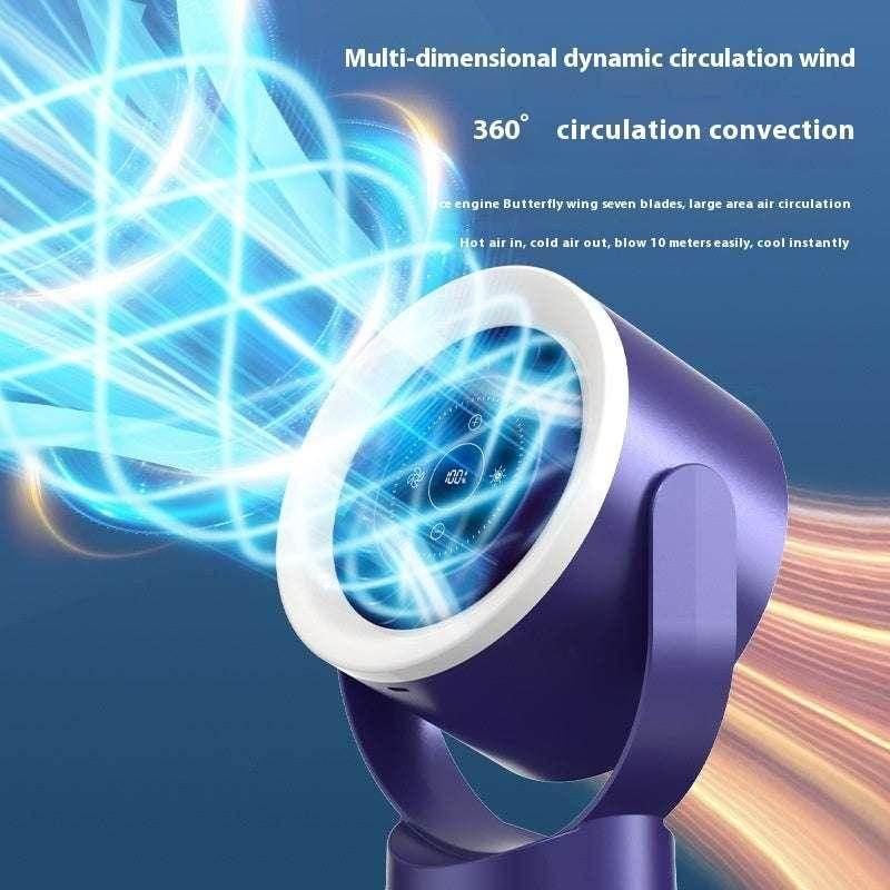 100-Speed USB Desk Fan with Light & LED Display - ZA-Zola