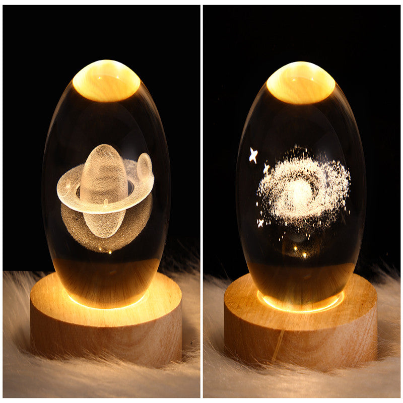 LED Galaxy Crystal Ball Night Light 3D Planet Moon Lamp | ZA-Zola