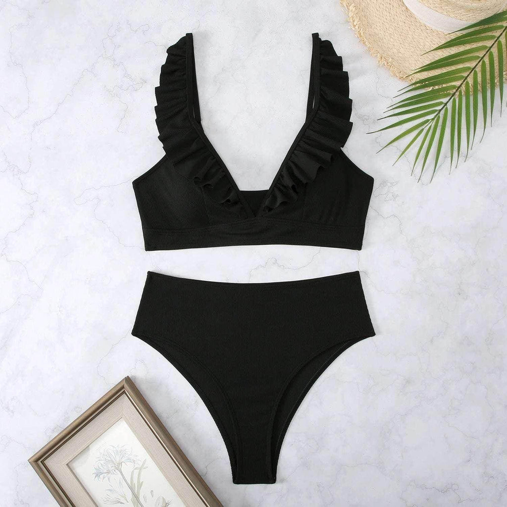 Retro Striped Bikini Set – Vacation Swimwear - ZA-Zola
