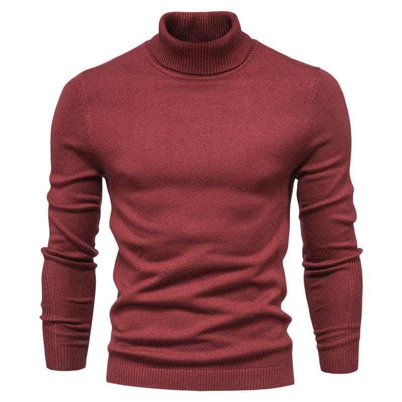 High Neck Men's Casual Knit Sweater – Warm & Stylish - ZA-Zola