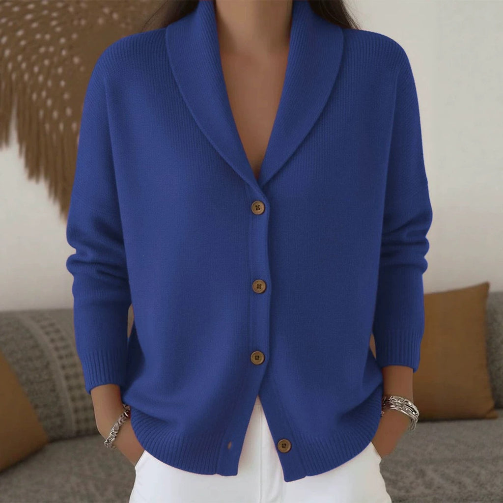 Womens Knitted Cardigan Sweater | Soft Open Lapel